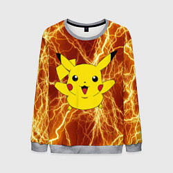 Мужской свитшот Pikachu yellow lightning