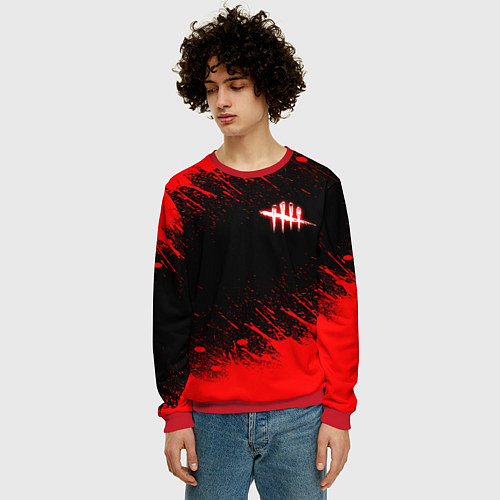 Мужской свитшот Dead by daylight огненный / 3D-Красный – фото 3