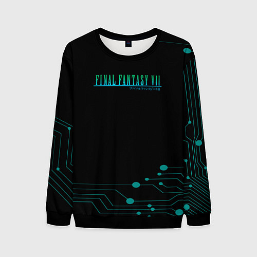 Мужской свитшот Final fantasy neon / 3D-Черный – фото 1