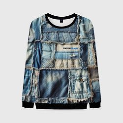 Мужской свитшот Patchwork denim - vogue