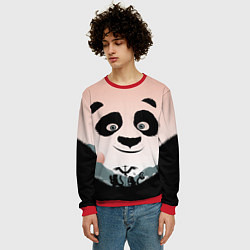 Свитшот мужской Силуэт кунг фу панда, цвет: 3D-красный — фото 2