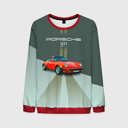 Свитшот мужской Porsche спортивный немецкий автомобиль, цвет: 3D-красный