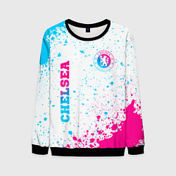 Свитшот мужской Chelsea neon gradient style вертикально, цвет: 3D-черный