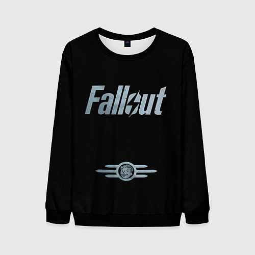 Мужской свитшот Fallout - Logo / 3D-Черный – фото 1