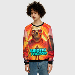Свитшот мужской Abiotic Factor horror skull, цвет: 3D-черный — фото 2