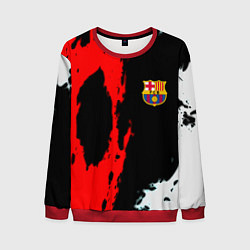 Свитшот мужской Barcelona fc краски спорт, цвет: 3D-красный