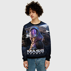Свитшот мужской Mass Effect ТалиЗора, цвет: 3D-черный — фото 2