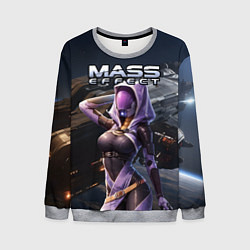 Свитшот мужской Mass Effect ТалиЗора и космический корабль, цвет: 3D-меланж