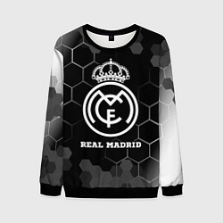 Свитшот мужской Real Madrid sport на темном фоне, цвет: 3D-черный