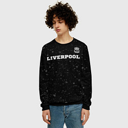 Свитшот мужской Liverpool sport на темном фоне посередине, цвет: 3D-черный — фото 2