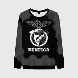 Свитшот мужской Benfica sport на темном фоне, цвет: 3D-черный