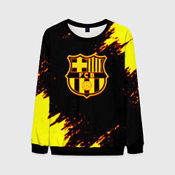 Свитшот мужской Barcelona огненные краски лого, цвет: 3D-черный
