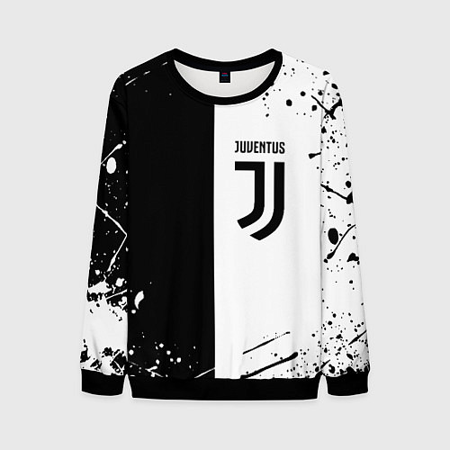 Мужской свитшот Juventus краски текстура спорт / 3D-Черный – фото 1