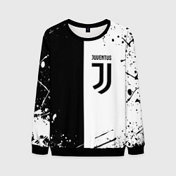 Свитшот мужской Juventus краски текстура спорт, цвет: 3D-черный