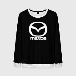 Свитшот мужской Mazda logo white, цвет: 3D-белый