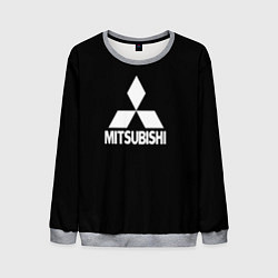 Свитшот мужской Mitsubishi logo white, цвет: 3D-меланж