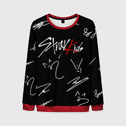 Мужской свитшот Stray kids автографы лого