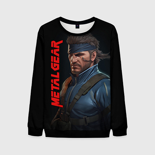 Мужской свитшот Venom Snake Metal gear game / 3D-Черный – фото 1