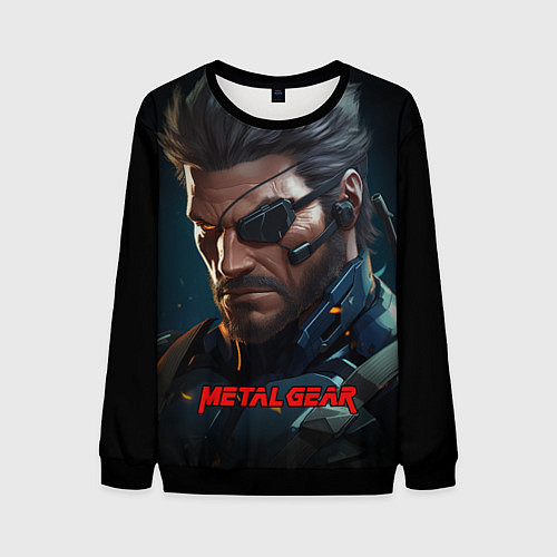 Мужской свитшот Веном Снейк из игры Metal gear / 3D-Черный – фото 1