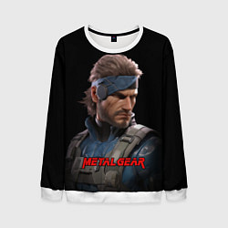 Свитшот мужской Веном Снейк из игры Metal gear, цвет: 3D-белый