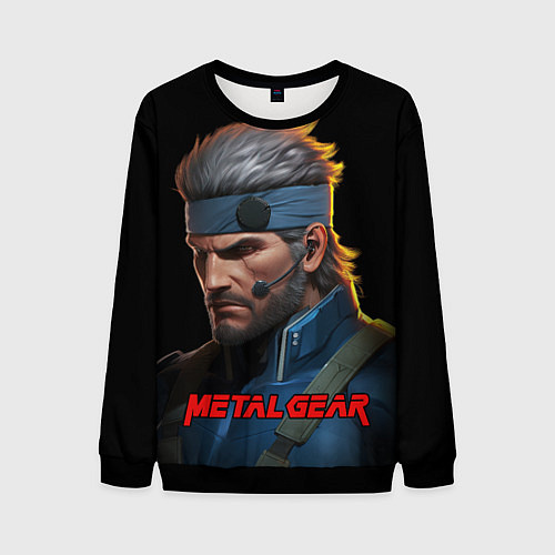 Мужской свитшот Веном Снейк из игры Metal gear / 3D-Черный – фото 1