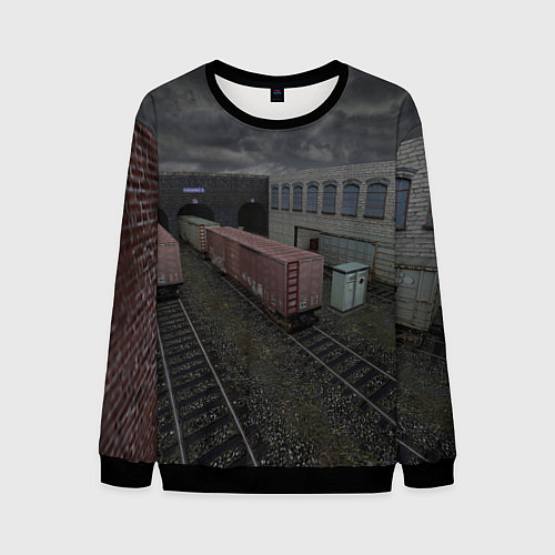 Мужской свитшот Counter Strike 1 6 de train / 3D-Черный – фото 1