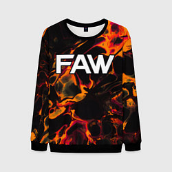 Свитшот мужской FAW red lava, цвет: 3D-черный