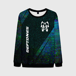 Мужской свитшот Deftones glitch blue
