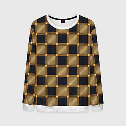 Мужской свитшот Узор в шахматную клетку из квадратов