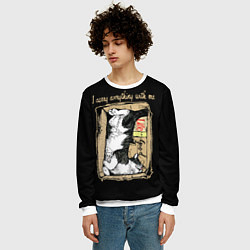 Свитшот мужской Всё своё ношу с собой, цвет: 3D-белый — фото 2