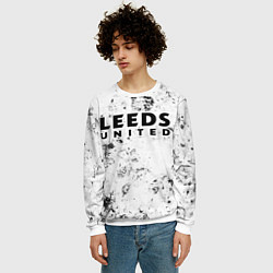 Свитшот мужской Leeds United dirty ice, цвет: 3D-белый — фото 2