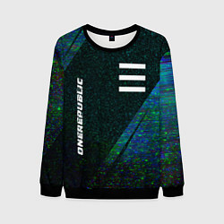 Мужской свитшот OneRepublic glitch blue