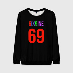 Свитшот мужской 6ix9ine logo, цвет: 3D-черный