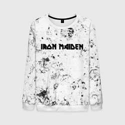 Свитшот мужской Iron Maiden dirty ice, цвет: 3D-белый