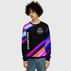 Свитшот мужской Sporting speed game lights, цвет: 3D-черный — фото 2