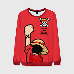 Свитшот мужской One Piece - captain Monkey D Luffy, цвет: 3D-красный