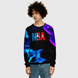 Свитшот мужской NBA neon flame, цвет: 3D-черный — фото 2