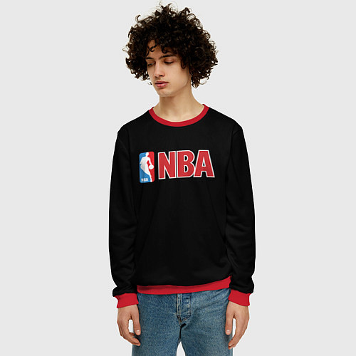 Мужской свитшот NBA logo / 3D-Красный – фото 3