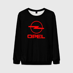 Свитшот мужской Opel red logo auto, цвет: 3D-черный
