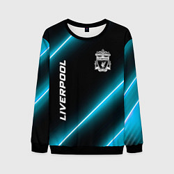 Свитшот мужской Liverpool неоновые лампы, цвет: 3D-черный