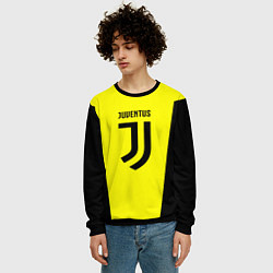 Свитшот мужской Juventus sport geometry yellow, цвет: 3D-черный — фото 2