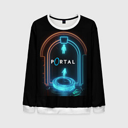 Мужской свитшот Portal neon style logo