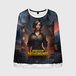 Свитшот мужской PUBG game wallpaper, цвет: 3D-белый