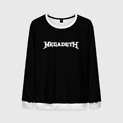 Мужской свитшот Megadeth logo white