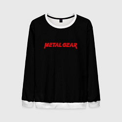 Свитшот мужской Metal gear red logo, цвет: 3D-белый