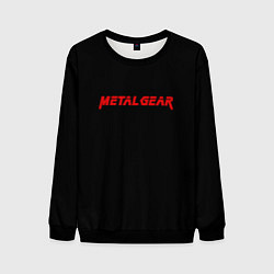 Свитшот мужской Metal gear red logo, цвет: 3D-черный