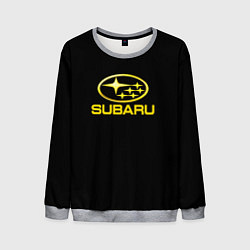 Мужской свитшот Subaru logo yellow