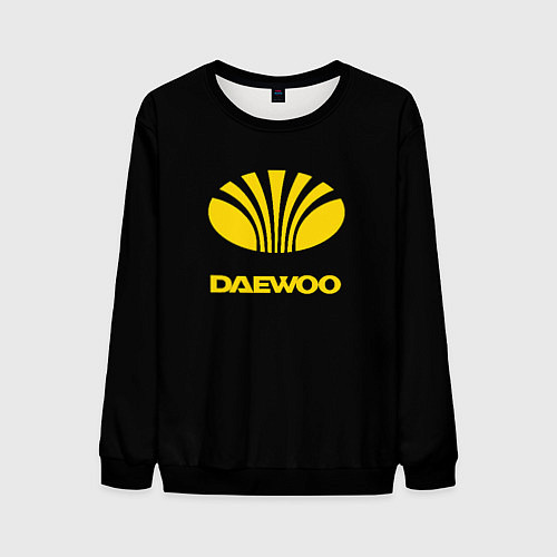 Мужской свитшот Daewoo logo yellow / 3D-Черный – фото 1