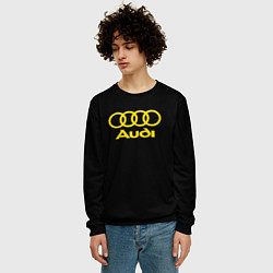 Свитшот мужской Audi logo yellow, цвет: 3D-черный — фото 2