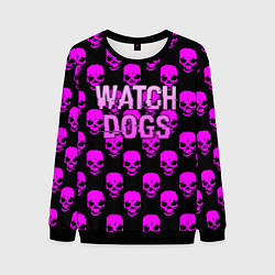 Мужской свитшот Watch dogs neon skull